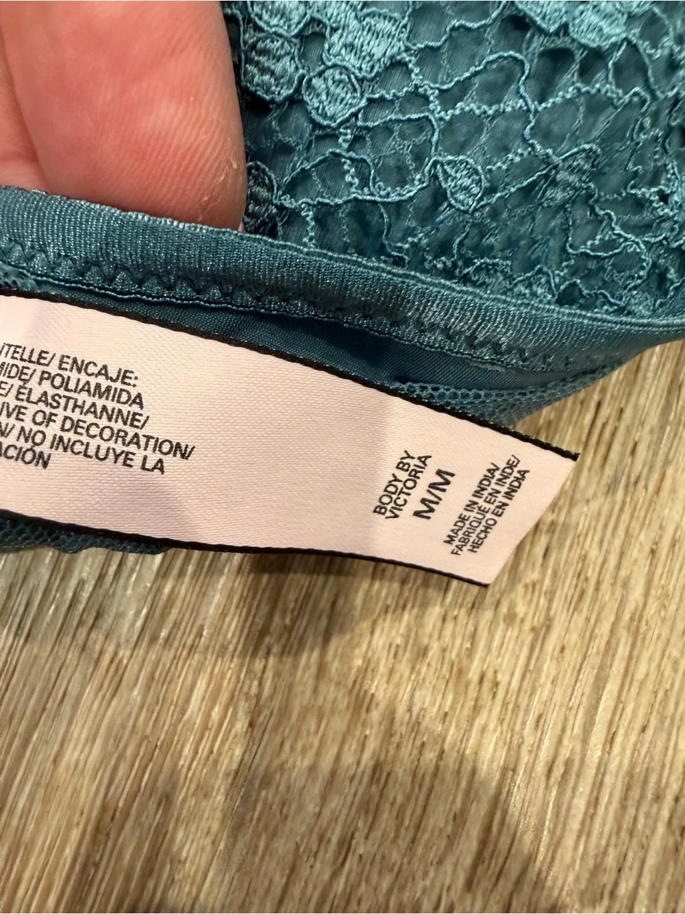 Victoria's Secret Lace Triangle Bralette - Teal Green